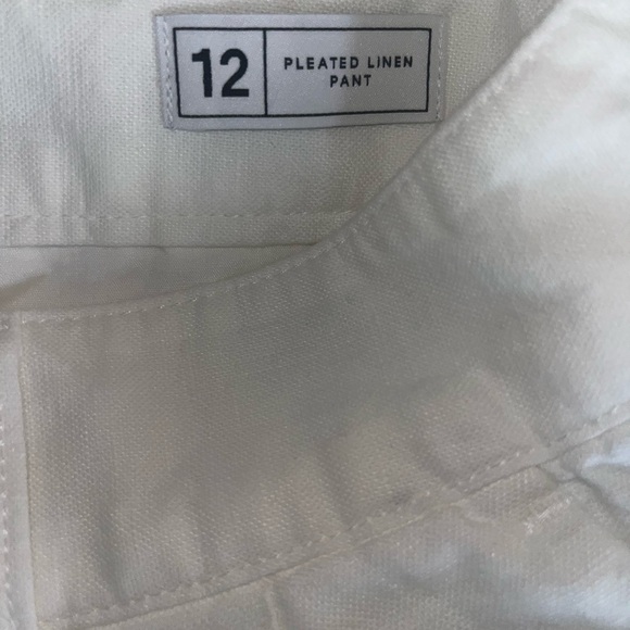 Gap Woman’s White linen pleated linen pant. Size 12. NWT - Picture 8 of 15